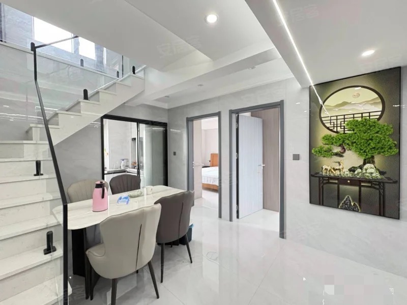 388，城南，明珠新城，带露台复式精装三房 ，全屋品牌家电家具， 证满二 中央空调