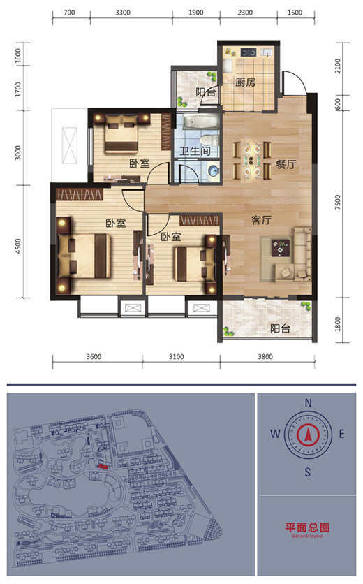 森林国际读书方便精装三房带露台但嫁5700看房方便拎包入住手慢无