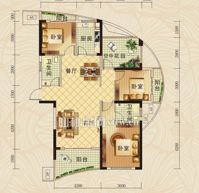 新城一号5期，毛坯大三房.带车位一起卖！