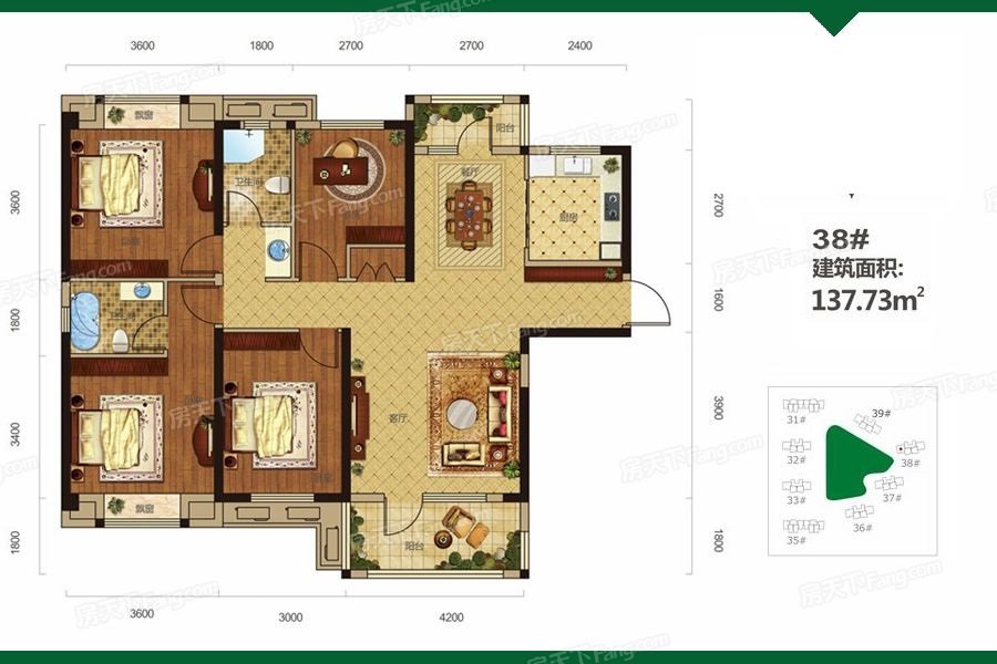 满庭春毛坯大三房大阳台边户南北通透采光很好大小区配套完善