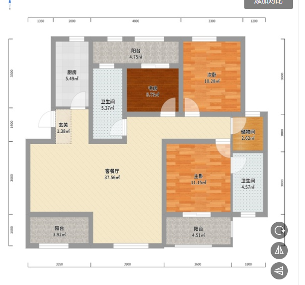 森林国际洋房低公摊三个阳台采光很好三房两卫出行方便