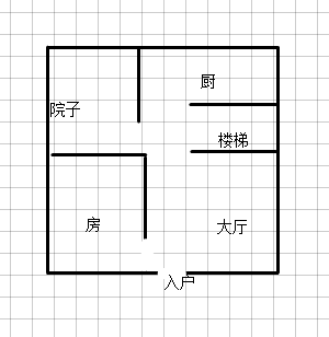 步行街旁私房两杆三层生活配套方便需要装修一下看房方便带露台带院子