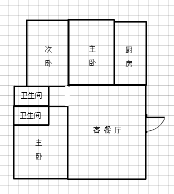 水云间毛坯高层小三房采光好视野好