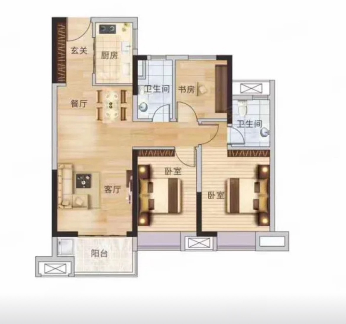 森林国际北苑小高层好楼层三房两卫