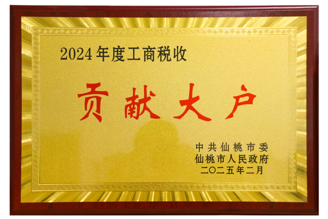 祝贺荣怀地产荣获“2024年度工商税收贡献大户”！