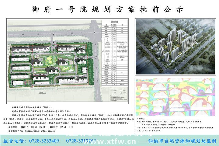 天翔置业.御府一号院项目规划方案批前公示
