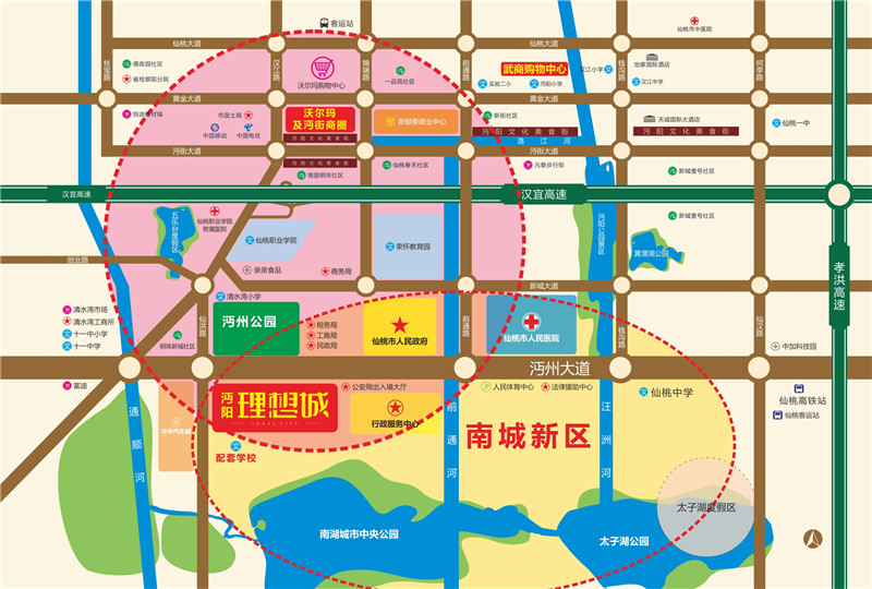 沔阳理想城区位图