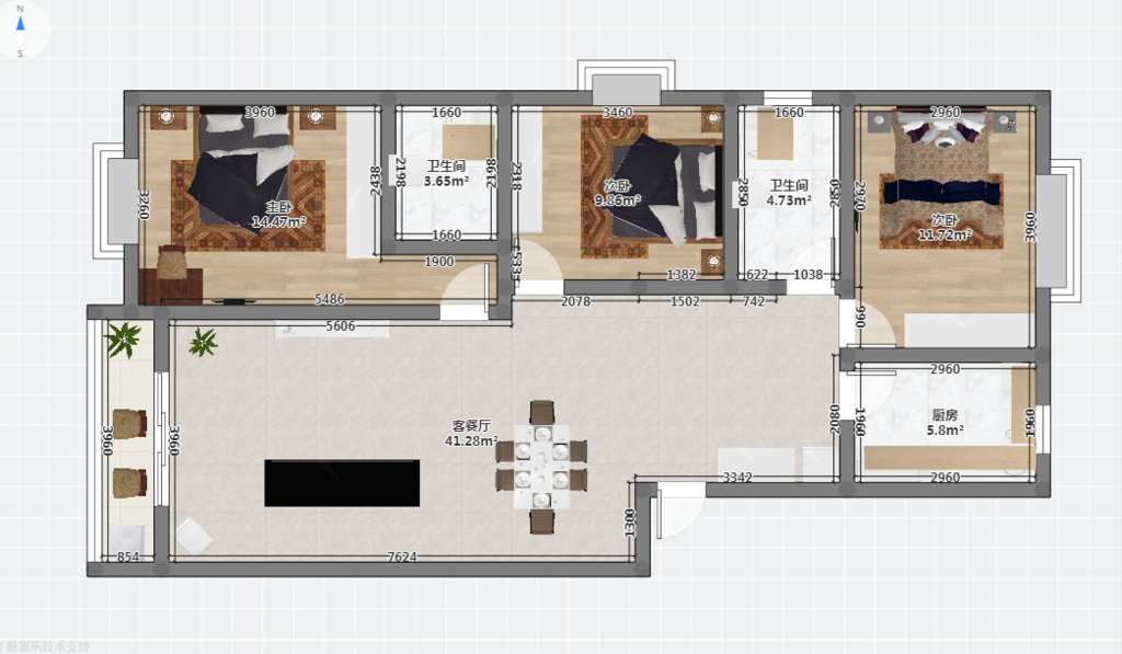 东城花园四中旁精装三房证件满二业主诚心卖