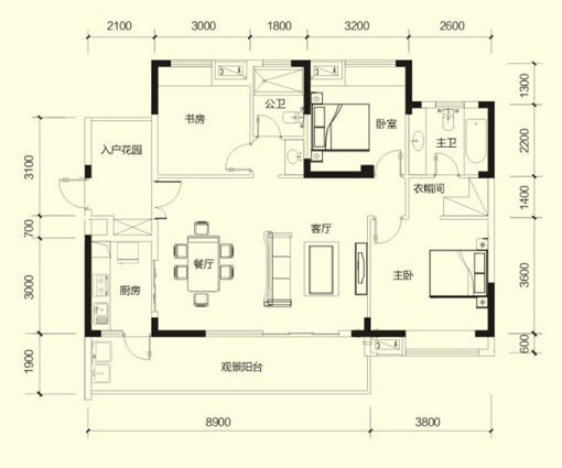 福星城.毛坯大三房.房子送路户花园超大阳台.证件满二.看房方便