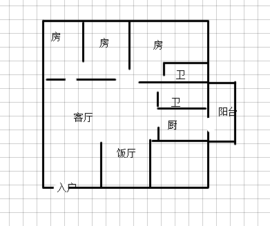 恒迪建材市场大三房拎包入住方便看房家里保养的很好