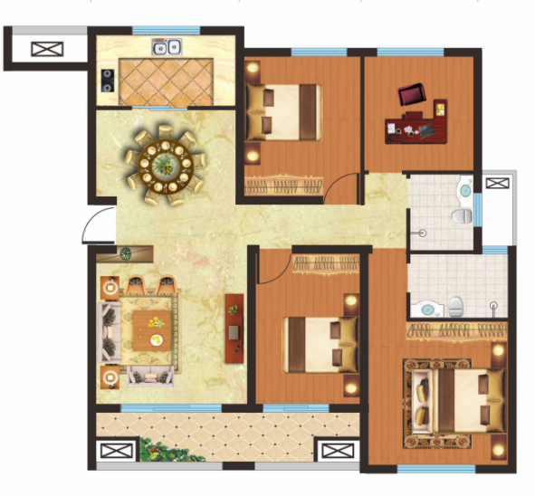 绿地香格里拉毛坯三房小区环境好空气好业主诚意出售