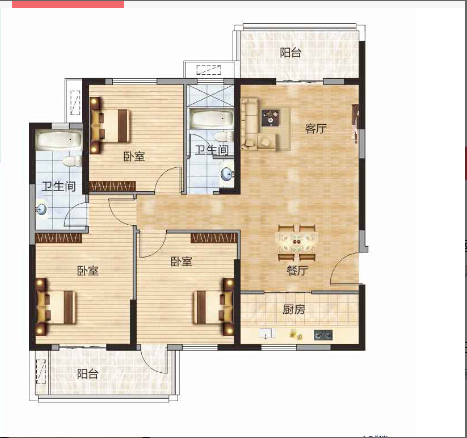 新城一号五期毛坯四房.小高层.南北通透.看房方便