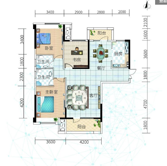 蓝天新城边户毛坯大三房南北通透双阳台楼层相当好采光通风不用讲懂得来