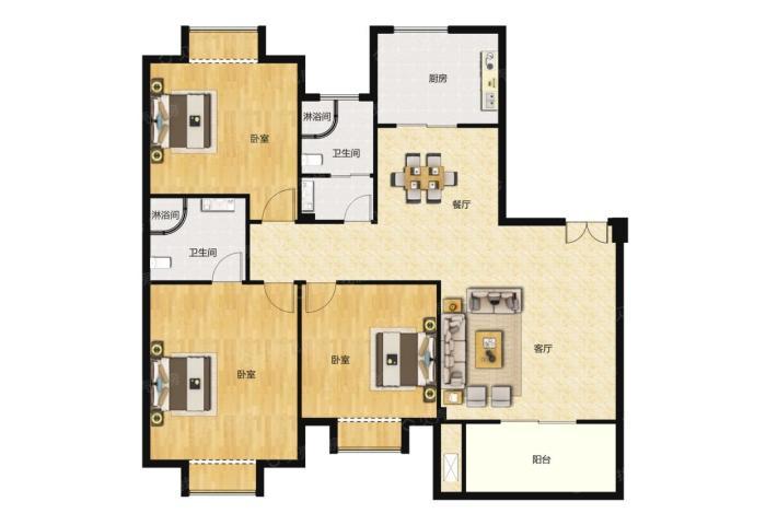 德政园香榭里精装三房两卫南北通透户型采光通风效果非常奈斯适合长期居住带地下储藏室证件满二