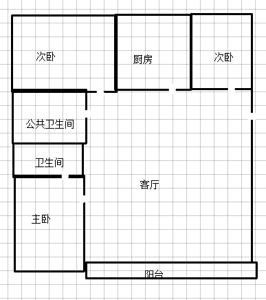 城南天诚缘毛坯大三房南北通透户型，好楼层随看房复式电梯买一层得两层