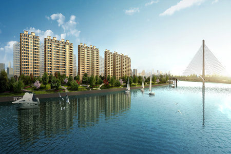 临江大盘一线江景现房春天桃花源