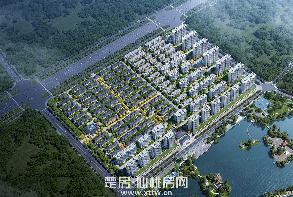 仙桃绿城·桃李春风鸟瞰图