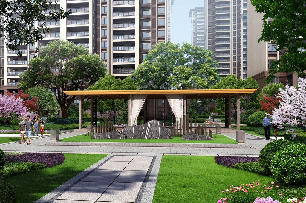 锦绣江山望府 花园洋房4房两厅2卫 得房率高128平 户型好！