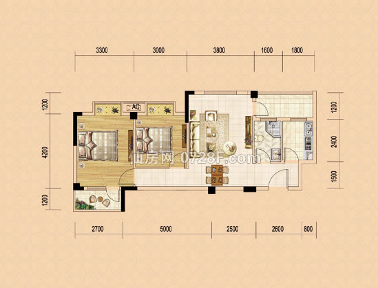 翰墨苑边户80平精装2房一中对面诚心出租1500一个月看房方便