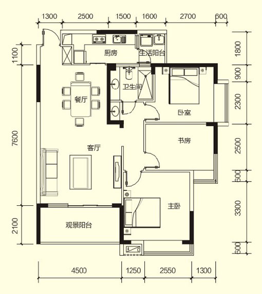 福星城精装三房保养的很好好楼层业主诚心卖看房方便