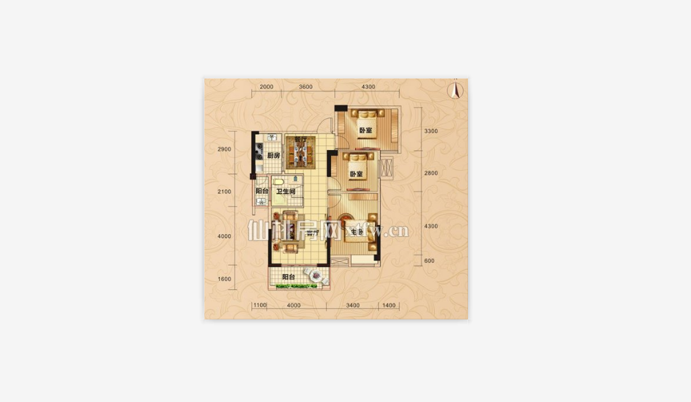 新城一号小三房楼层好户型好看房方便实验三小旁毛坯