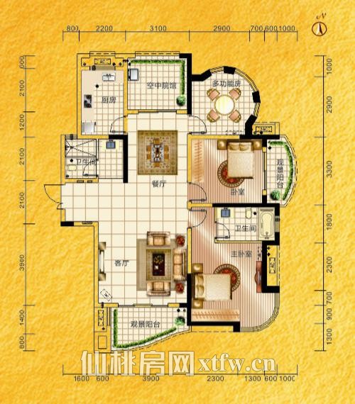 仙桃  楼盘，御台公馆 超值户型出售