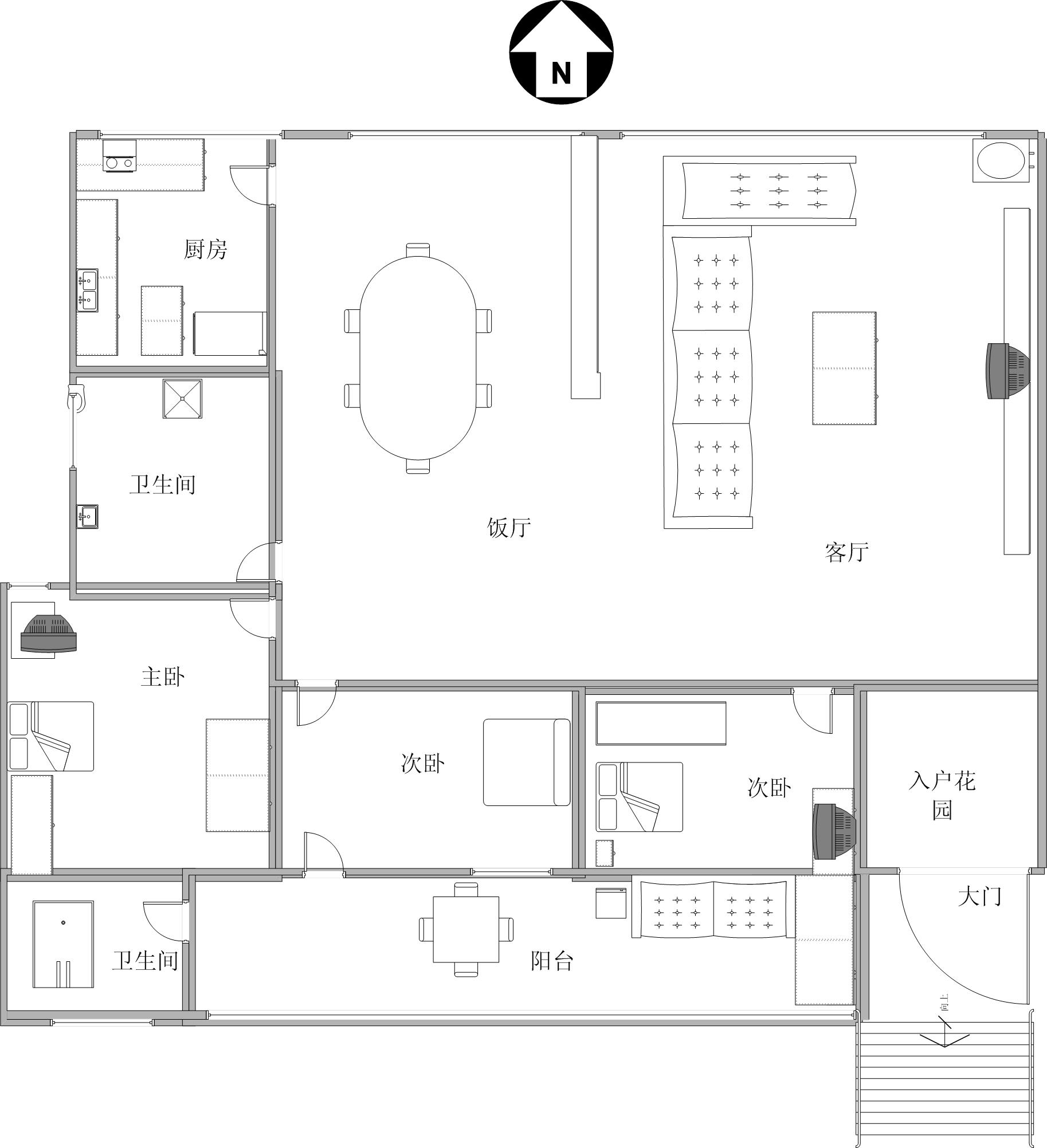 车站附近.工商银行小区三房两厅两卫两证齐全无中介费
