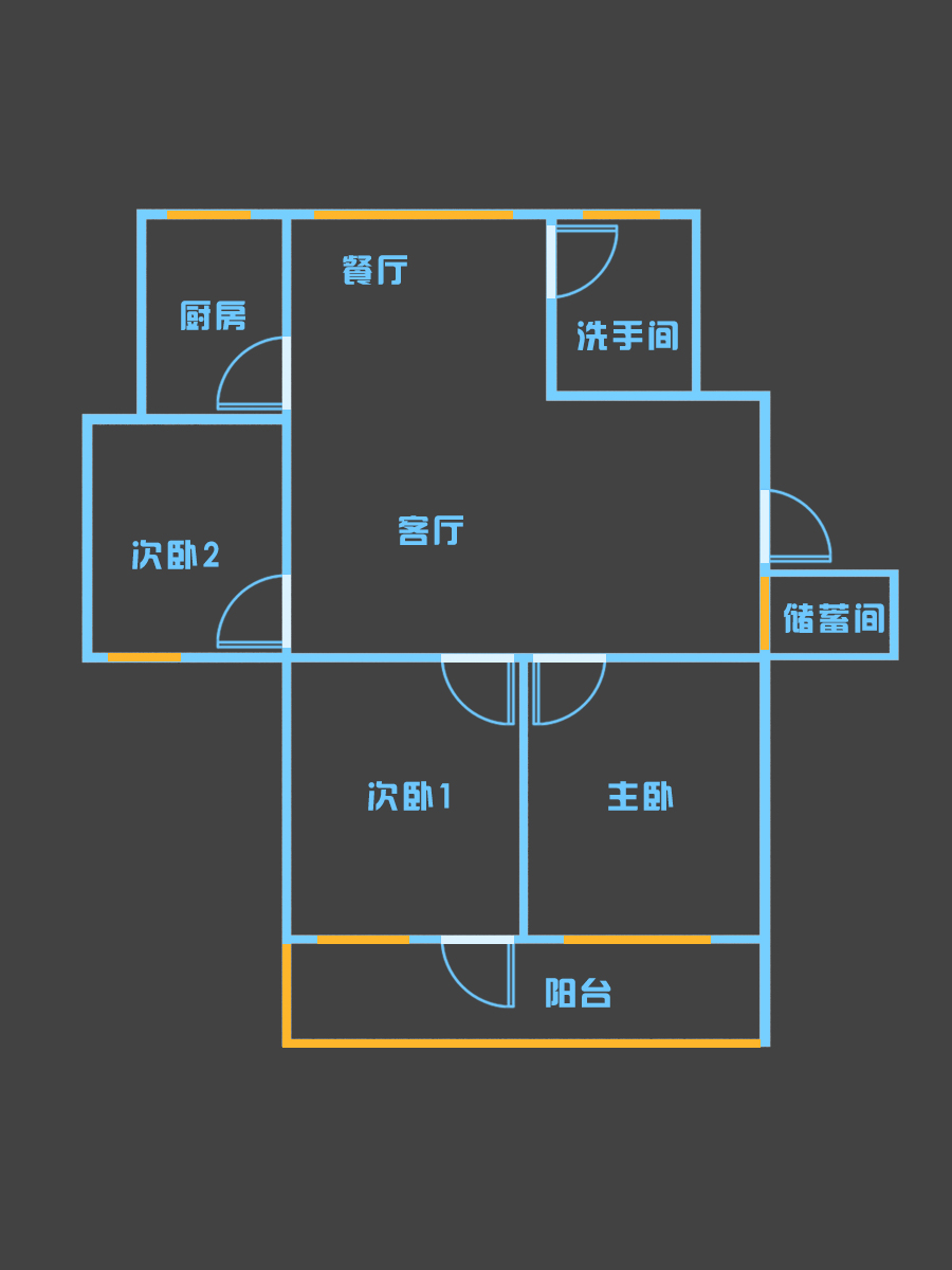 龙华山小学宿舍楼一单元三楼