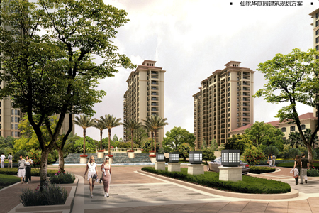 綠地華庭入口透視圖