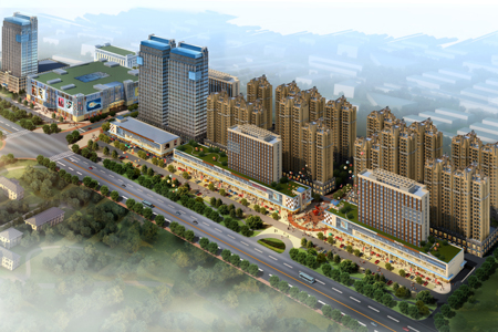 翔球广场鸟瞰图