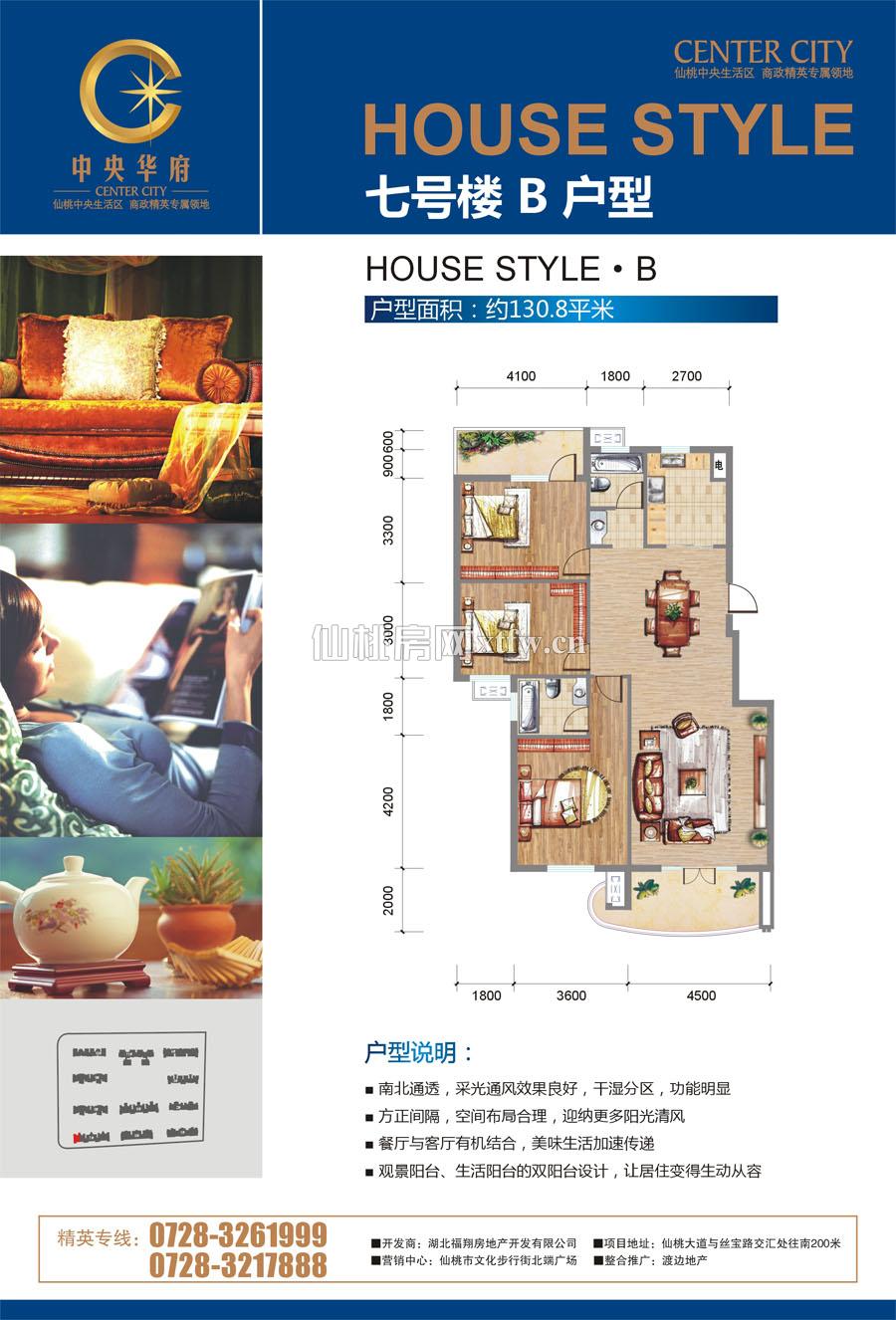 中央华府7号楼B户型