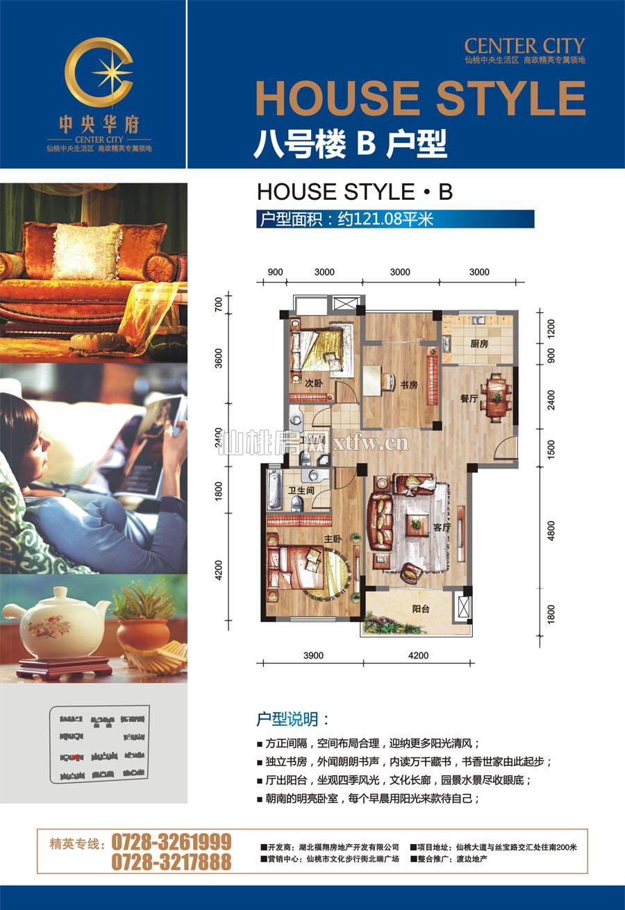 中央华府8号楼B户型