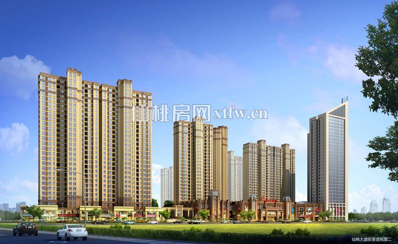 仙桃大道街景透视图二