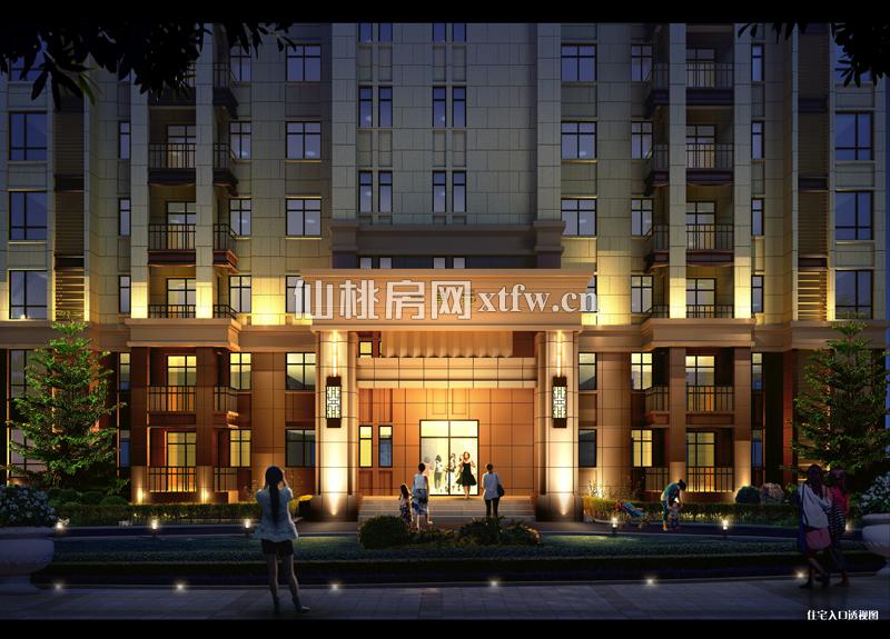 住宅入口透视图