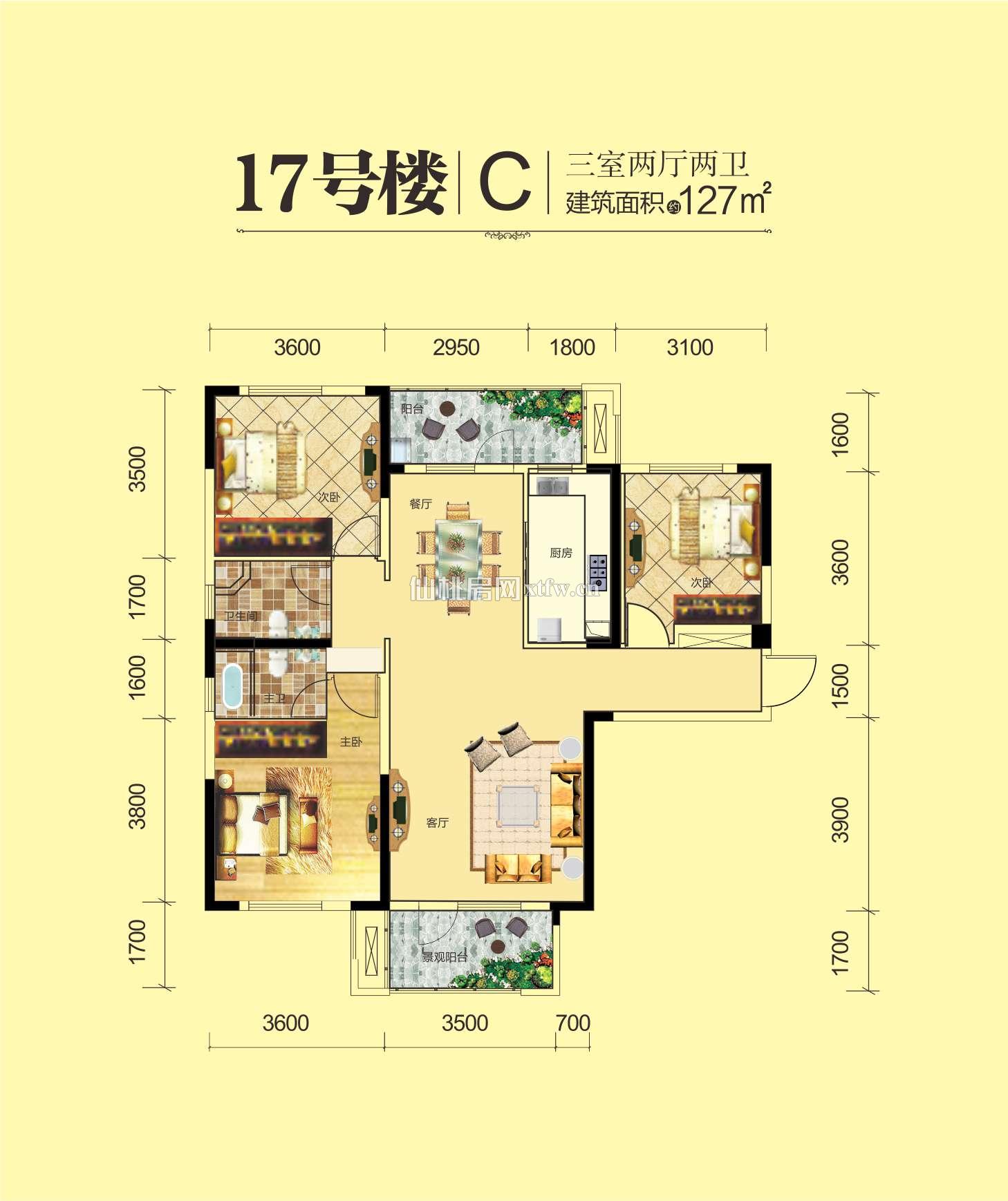 满庭春MOMΛ商铺17#-C户型