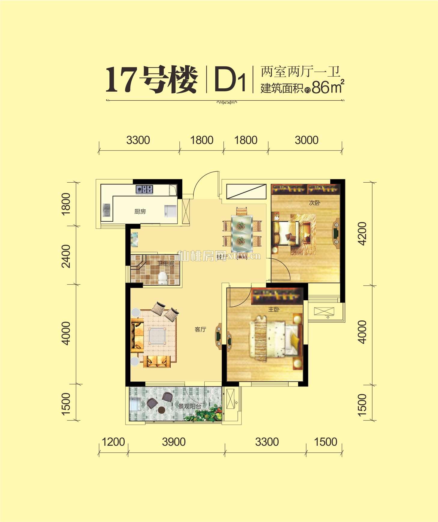 满庭春MOMΛ商铺17#-D1户型