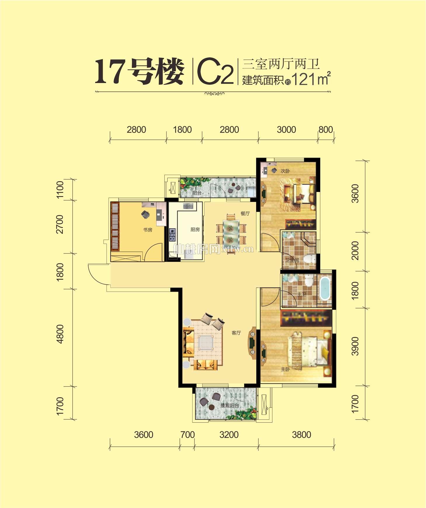 满庭春MOMΛ商铺17#-C2户型