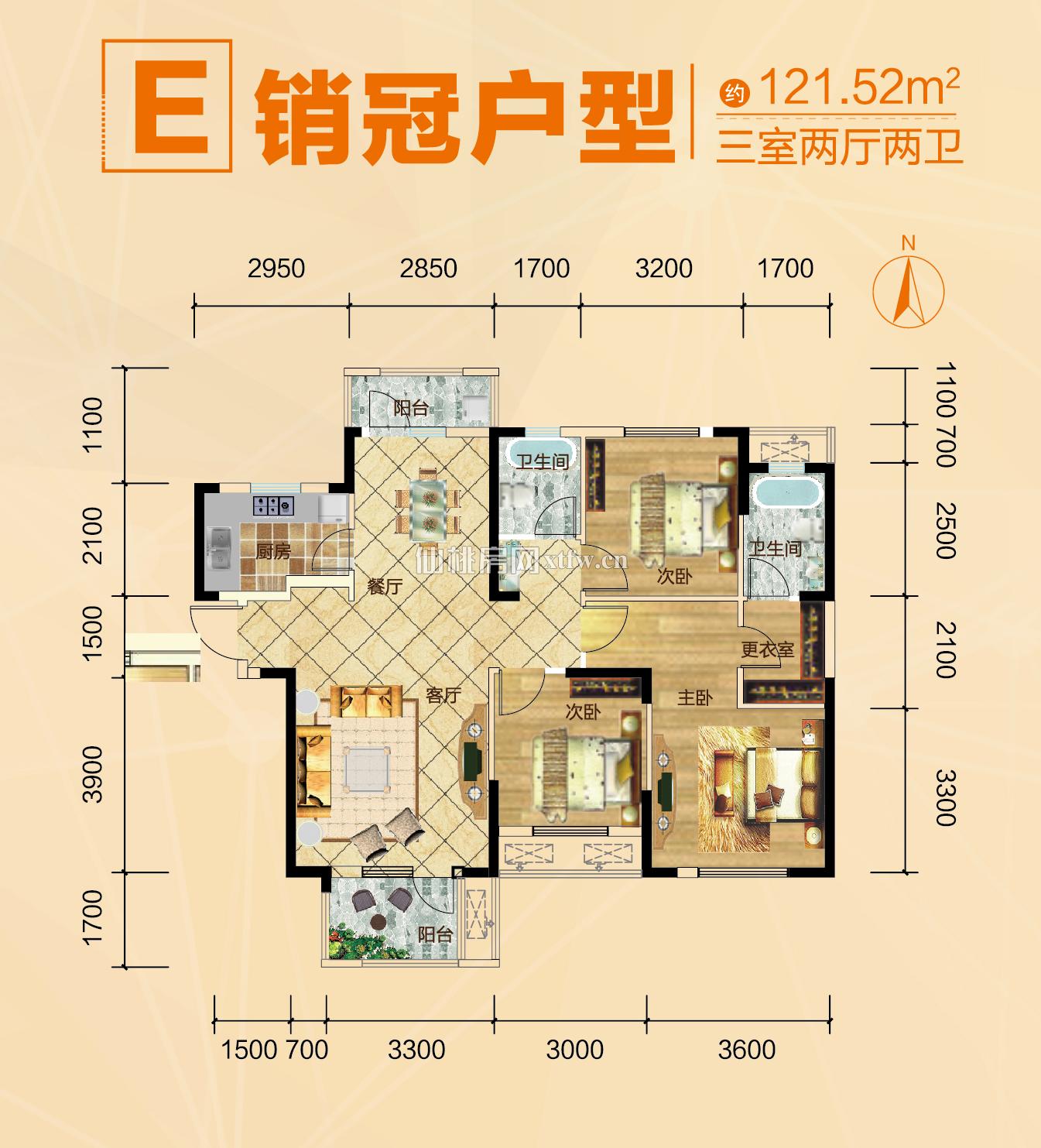 满庭春MOMΛ商铺18#-E户型