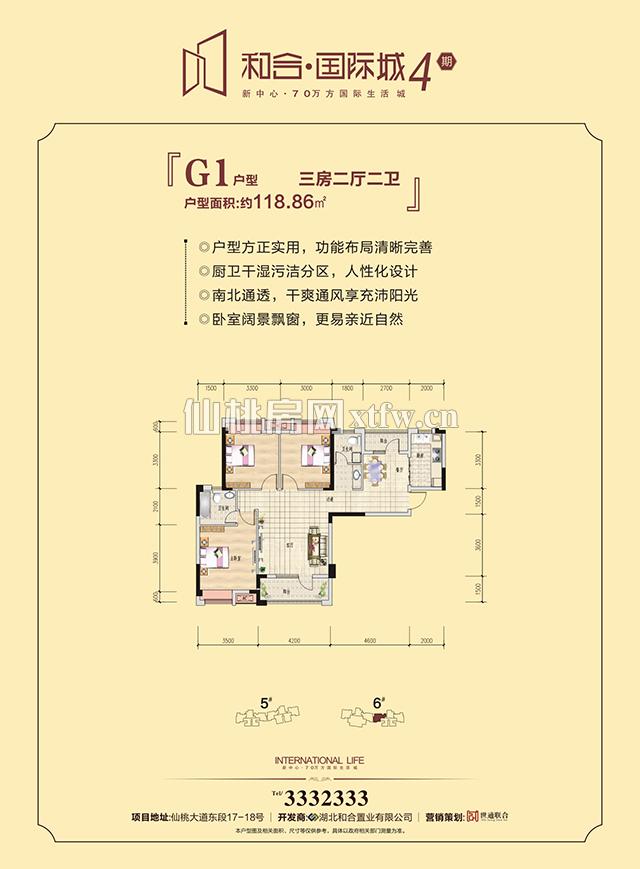和合·国际城四期G1户型
