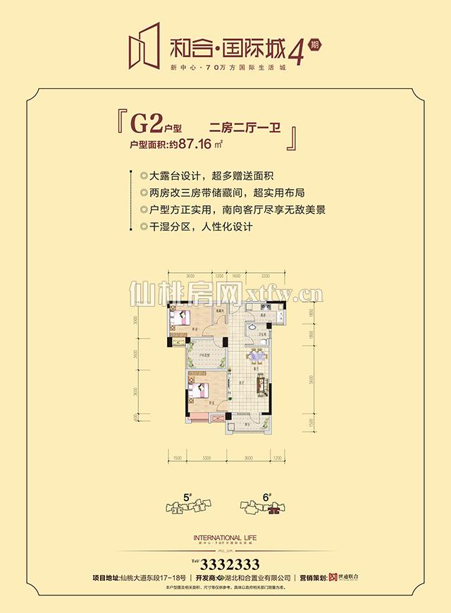 和合·国际城四期G2户型