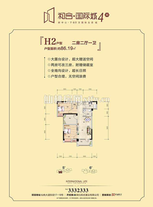 和合·国际城四期H2户型
