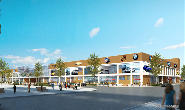 汽车展示中心透视图