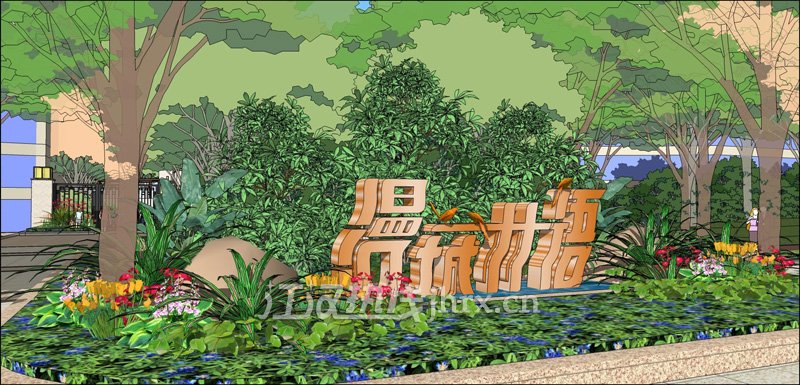 社区入口LOGO近景