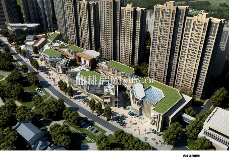 商业区鸟瞰图