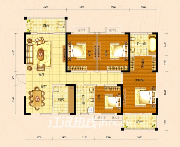 景苑花园A1户型
