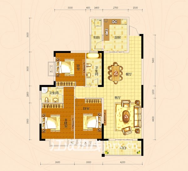 景苑花园B1户型