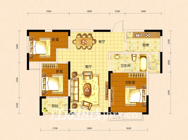 景苑花园B3户型