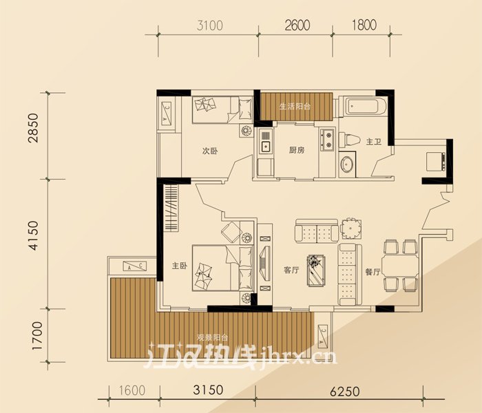 圣淘沙·国际花园A栋82.73