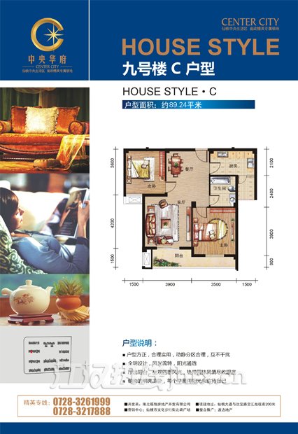 中央华府9号楼C户型