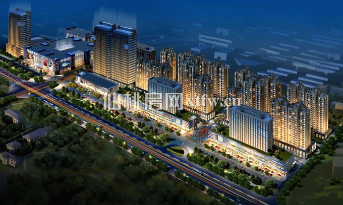 仙桃翔球广场鸟瞰图